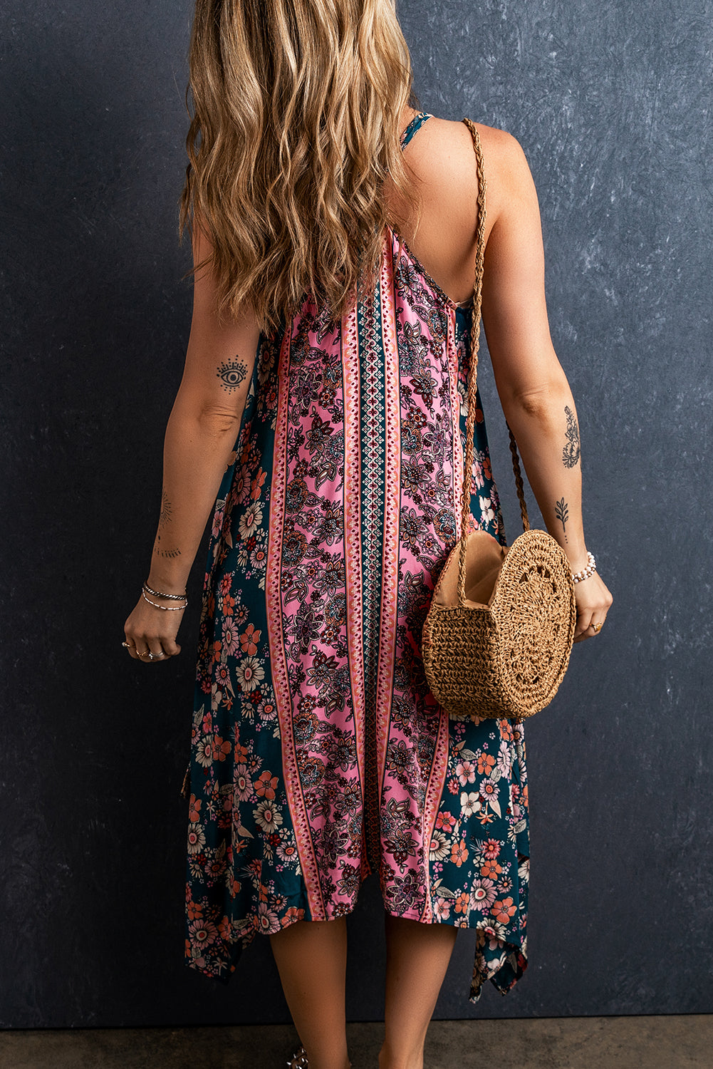 Bohemian Floral Long Sundress Floral Dresses MyDresses 