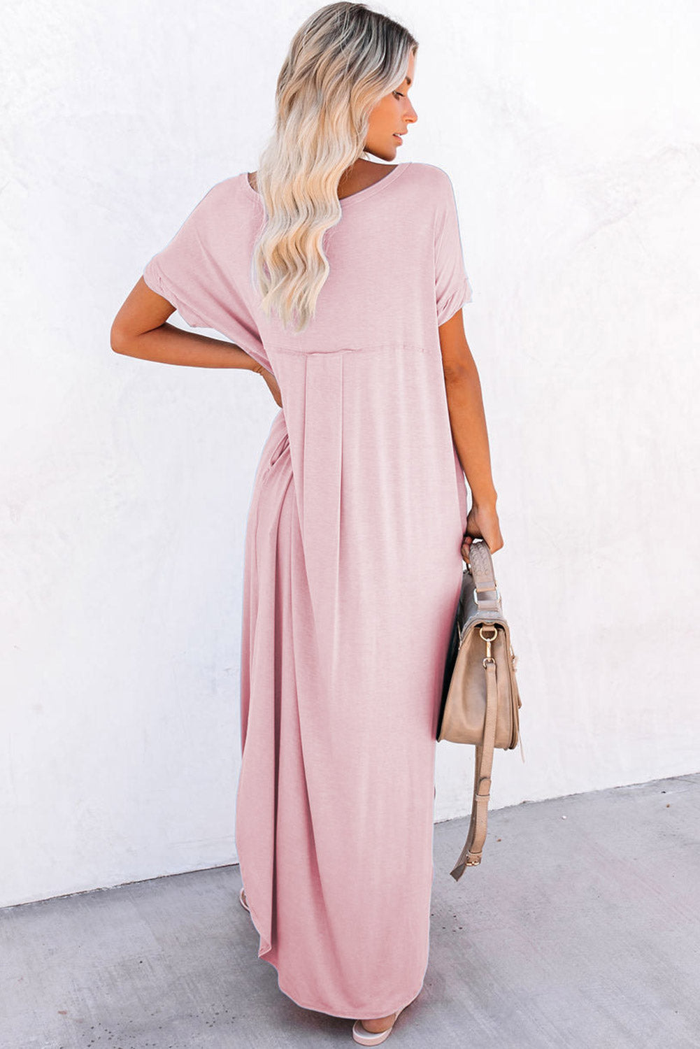 Maxi T-shirt Dress with Pockets & Splits Maxi Dresses MyDresses 