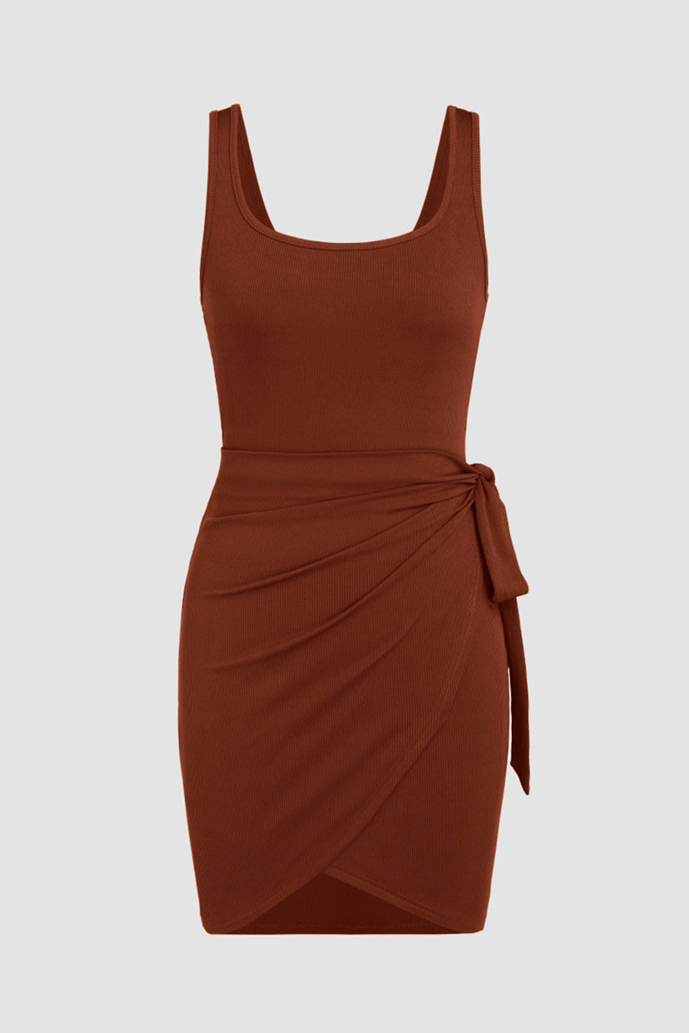 Knot Side Wrap Sleeveless Mini Dress Mini Dresses MyDresses 