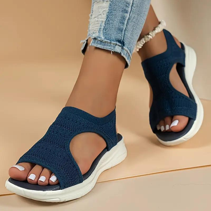 Knitted Slip-On Sandals with Supportive Sole Sandals MyDresses