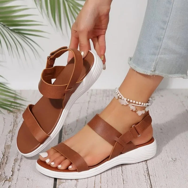 Adjustable Orthopedic Sandals with Contoured Footbed Sandals MyDresses Brown 5